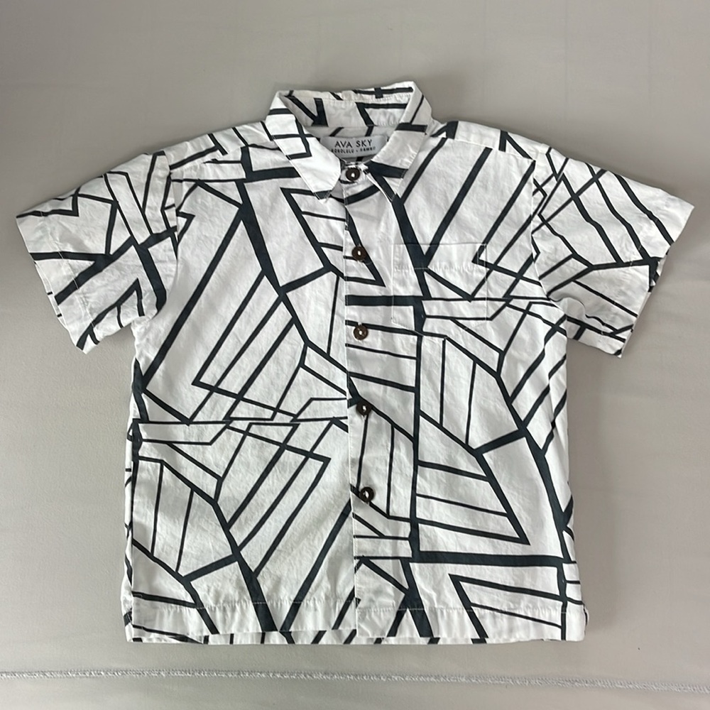 Ava Sky Boys Aloha Shirt Hunter - Size 6 - Picture 3 of 6